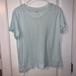 Mint green cropped tee